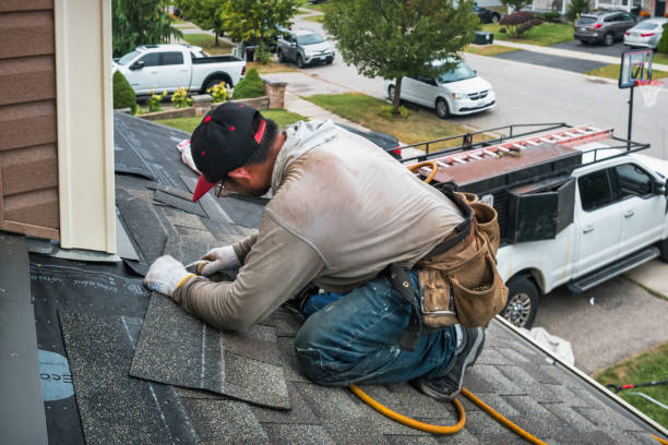 Professional Roof Installation technician working in Hallsboro, NC